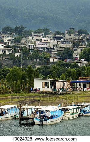 Guatemala, Santiago Atitlan, city view from the lake Atitlan View Large Photo Image Stock Photo - Guatemala, Santiago Atitlan, city view from the lake Atitlan. Fotosearch