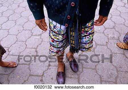 Stock Image - Guatemala, Santiago Atitlan, close-up of traditional costume. Fotosearch