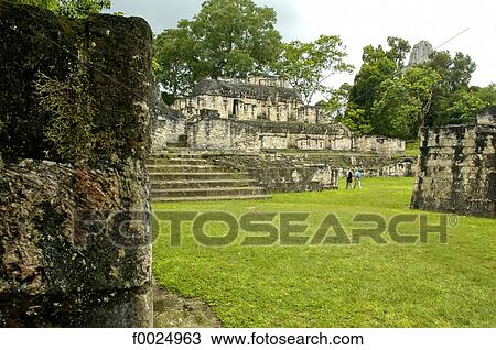 Stock Image - Guatemala, Tikal National Park, ruins. Fotosearch