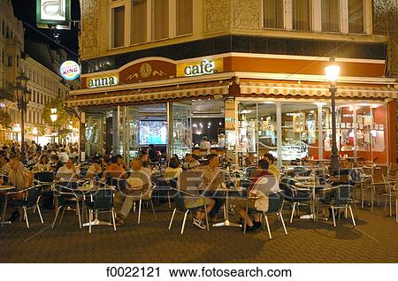 Hungary, Budapest, cafe terrace View Large Photo Image Stock Image - Hungary, Budapest, cafe terrace. Fotosearch