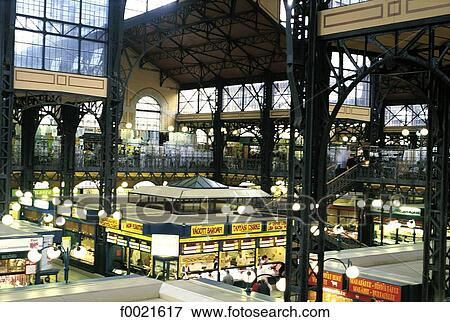 Hungary, Budapest, Central Market Hall View Large Photo Image Stock Photo - Hungary, Budapest, Central Market Hall. Fotosearch