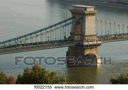 Hungary, Budapest, Chain Bridge View Large Photo Image Stock Photography - Hungary, Budapest, Chain Bridge. Fotosearch