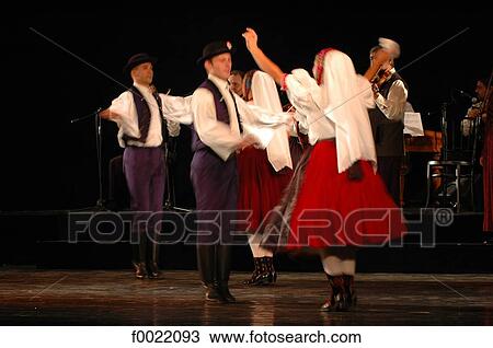 Stock Image - Hungary, Budapest, folk dance. Fotosearch