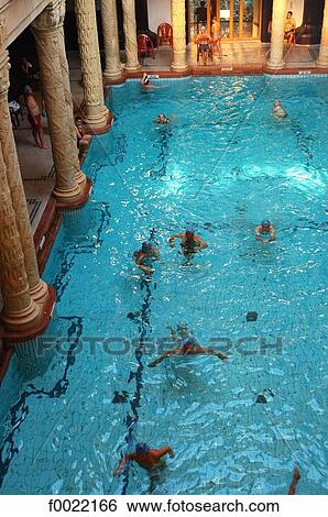 Hungary, Budapest, Gellert Hotel Bath, indoor swimming pool View Large Photo Image Stock Photograph - Hungary, Budapest, Gellert Hotel Bath, indoor swimming pool. Fotosearch