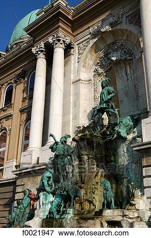 Hungary, Budapest, royal castle, Saint Matthias fountain View Large Photo Image Stock Photo - Hungary, Budapest, royal castle, Saint Matthias fountain. Fotosearch