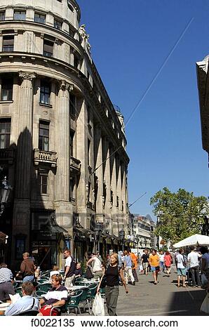 Hungary, Budapest, Vaci Utca street View Large Photo Image Stock Photography - Hungary, Budapest, Vaci Utca street. Fotosearch