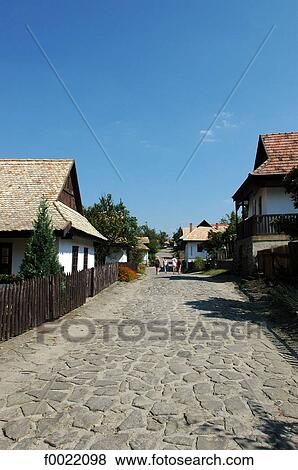 Stock Photo - Hungary, Hollokö, traditional village. Fotosearch