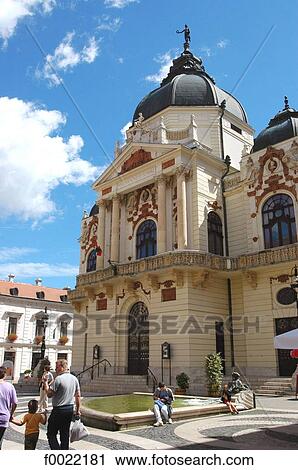 Stock Image - Hungary, Pécs, national theatre. Fotosearch
