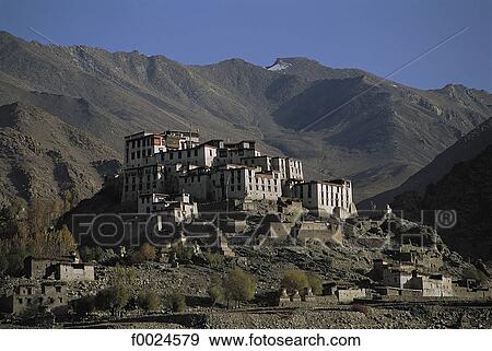 India, Jammu and Kashmir, Ladakh, Likir Monastery View Large Photo Image Stock Photo - India, Jammu and Kashmir, Ladakh, Likir Monastery. Fotosearch