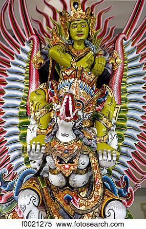 Stock Photography - Indonesia, Bali, coloured statue. Fotosearch