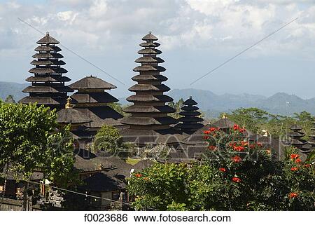 Indonesia, Bali, Mother Temple of Besakih View Large Photo Image Stock Photograph - Indonesia, Bali, Mother Temple of Besakih. Fotosearch