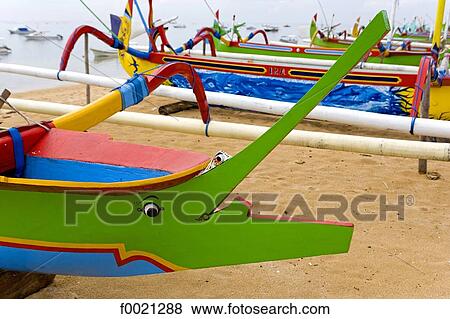 Indonesia, Bali, Sanur, fishing dugouts View Large Photo Image Stock Photo - Indonesia, Bali, Sanur, fishing dugouts. Fotosearch
