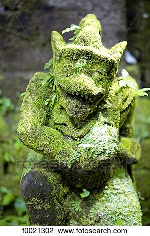 Indonesia, Bali, temple in the forest, moss covered statue View Large Photo Image Stock Image - Indonesia, Bali, temple in the forest, moss covered statue. Fotosearch