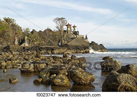Indonesia, Lombok, Senggigi, Batu Bolong Temple View Large Photo Image Stock Photo - Indonesia, Lombok, Senggigi, Batu Bolong Temple. Fotosearch