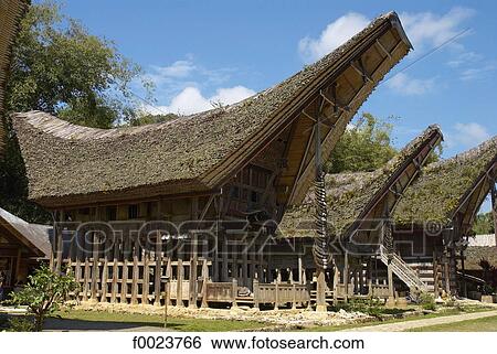 Indonesia, Sulawesi, Tana Toraja, Kete Kesu, Torajan houses View Large Photo Image Stock Photograph - Indonesia, Sulawesi, Tana Toraja, Kete Kesu, Torajan houses. Fotosearch