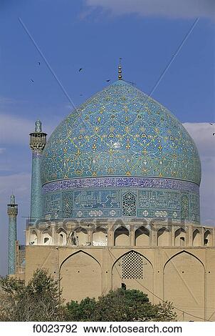 Stock Image - Iran, Esfahan, Imam Mosque, dome. Fotosearch