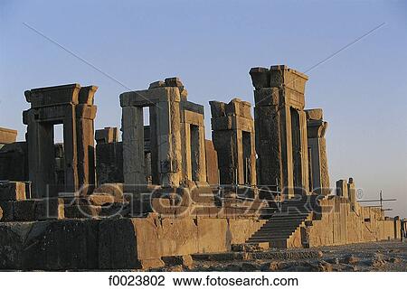 Stock Image - Iran, Fars, Persepolis, Palace of Darius. Fotosearch