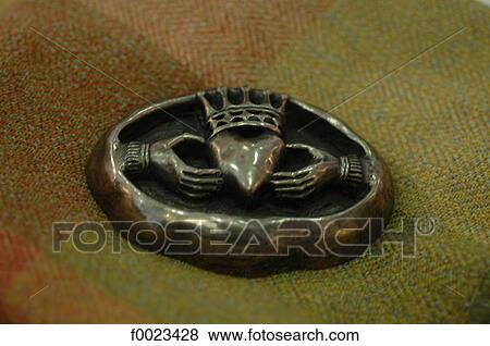 Stock Photo - Irelande, Irish symbol of love "claddagh". Fotosearch