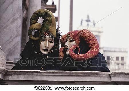 Stock Photography - Italy, Venice, Carnival masks. Fotosearch