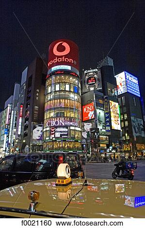 Japan, Tokyo, Ginza quarter, neon signs View Large Photo Image Stock Image - Japan, Tokyo, Ginza quarter, neon signs. Fotosearch