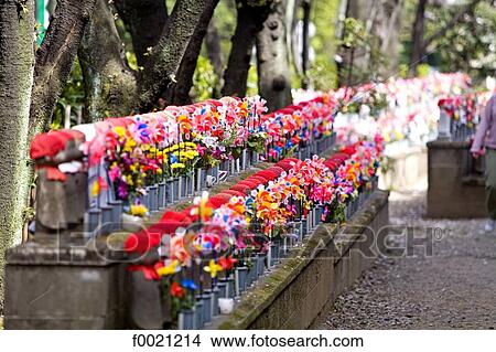 Japan, Tokyo, Shiba quarter, Temple of Zojoji park, steles for dead children View Large Photo Image Picture - Japan, Tokyo, Shiba quarter, Temple of Zojoji park, steles for dead children. Fotosearch