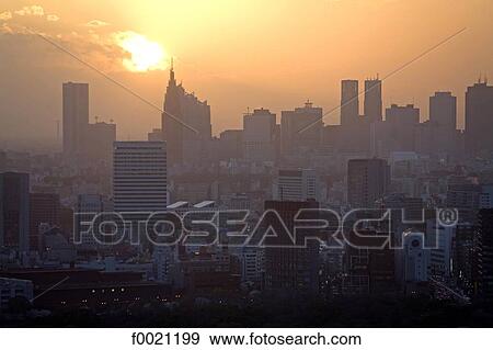 Japan, Tokyo, Shinjuku quarter at dusk View Large Photo Image Stock Photo - Japan, Tokyo, Shinjuku quarter at dusk. Fotosearch