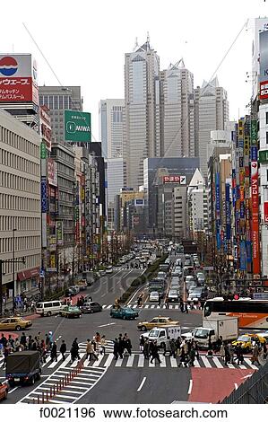 Japan, Tokyo, Shinjuku quarter, Tokyo Metropolitan Government Building View Large Photo Image Stock Photograph - Japan, Tokyo, Shinjuku quarter, Tokyo Metropolitan Government Building . Fotosearch