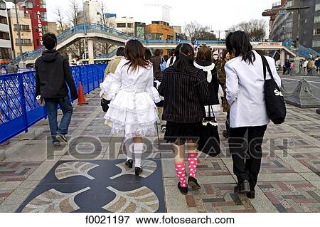 Stock Photo - Japan, Tokyo, Yoyogi Park, tokyoite girls. Fotosearch