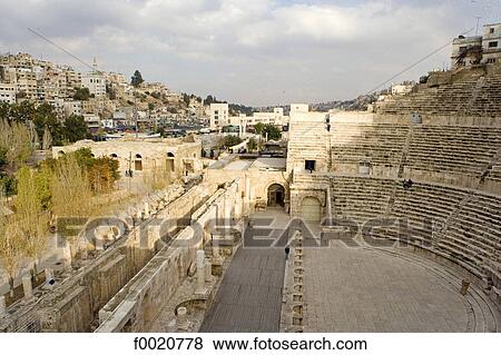 Stock Photo - Jordan, Amman, roman theatre. Fotosearch