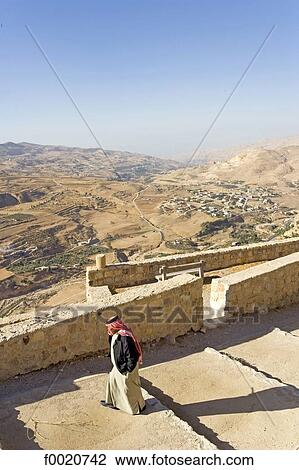 Stock Image - Jordan, Kerak, Crusader castle. Fotosearch