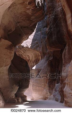 Jordan, Petra, canyon called the Siq View Large Photo Image Stock Image - Jordan, Petra, canyon called the Siq. Fotosearch