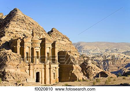 Jordan, Petra, el Deir View Large Photo Image Stock Image - Jordan, Petra, el Deir. Fotosearch