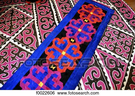 Kyrgyzstan, Kyrgyz carpet View Large Photo Image Stock Photograph - Kyrgyzstan, Kyrgyz carpet. Fotosearch