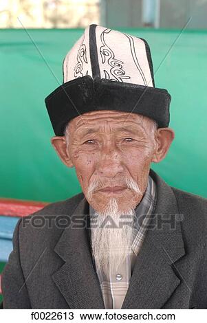 Kyrgyzstan, Kyrgyz man portrait View Large Photo Image Stock Image - Kyrgyzstan, Kyrgyz man portrait. Fotosearch