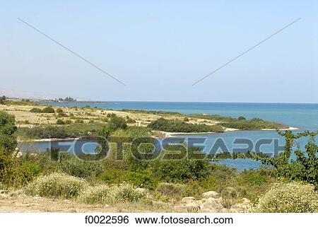 Stock Photograph - Kyrgyzstan, lake Issyk Kul. Fotosearch