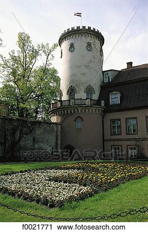 Latvia, castle of Cesis View Large Photo Image Stock Image - Latvia, castle of Cesis. Fotosearch
