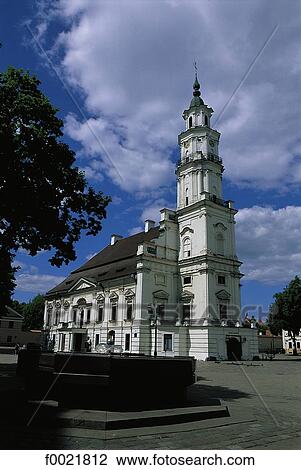 Stock Image - Lithuania, Kaunas, City Hall. Fotosearch