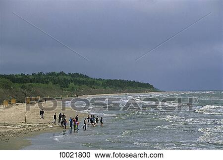 Lithuania, Palanga beach View Large Photo Image Stock Image - Lithuania, Palanga beach. Fotosearch
