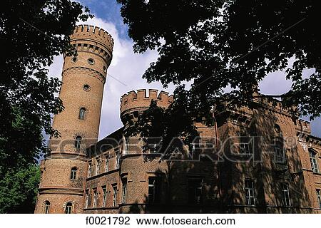 Lithuania, Raudone Castle View Large Photo Image Stock Image - Lithuania, Raudone Castle. Fotosearch