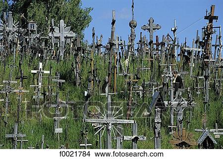 Lithuania, Siauliai Hill of Crosses View Large Photo Image Picture - Lithuania, Siauliai Hill of Crosses. Fotosearch