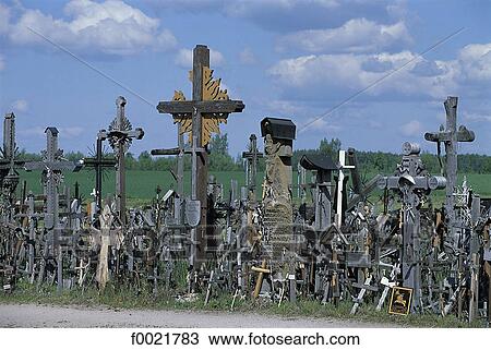 Lithuania, Siauliai Hill of Crosses View Large Photo Image Stock Image - Lithuania, Siauliai Hill of Crosses. Fotosearch