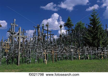 Stock Photo - Lithuania, Siauliai Hill of Crosses. Fotosearch
