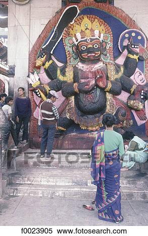 Nepal, Kathmandu, Durbar Square, statue of Kala Bhairava View Large Photo Image Stock Photography - Nepal, Kathmandu, Durbar Square, statue of Kala Bhairava. Fotosearch