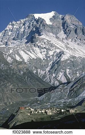 Stock Photo - Nepal, Mustang Valley, Jarkhot, general view. Fotosearch