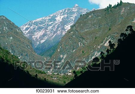 Stock Image - Nepal, near Dana, mountains. Fotosearch
