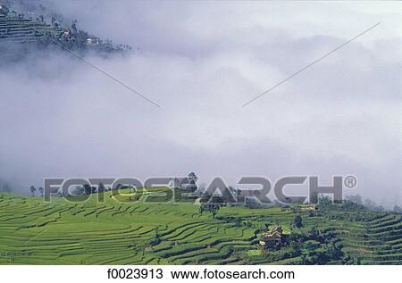 Stock Image - Nepal, near Nagarkot. Fotosearch