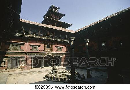 Nepal, Patan, Royal Palace, Sundari Chowk, interior yard View Large Photo Image Stock Photography - Nepal, Patan, Royal Palace, Sundari Chowk, interior yard. Fotosearch