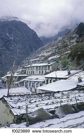 Nepal, Solu Khumbu, Namche Bazar View Large Photo Image Stock Photo - Nepal, Solu Khumbu, Namche Bazar. Fotosearch