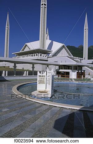 Picture - Pakistan, Punjab, Islamabad, Shah Faisal Mosque. Fotosearch