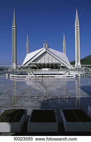 Pakistan, Punjab, Islamabad, Shah Faisal Mosque View Large Photo Image Stock Image - Pakistan, Punjab, Islamabad, Shah Faisal Mosque. Fotosearch